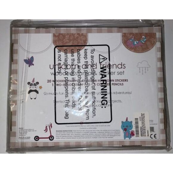 Hapinest Woodland Unicorn & Friends Stamp and Sticker Set Arts Crafts - Picture 2 of 2